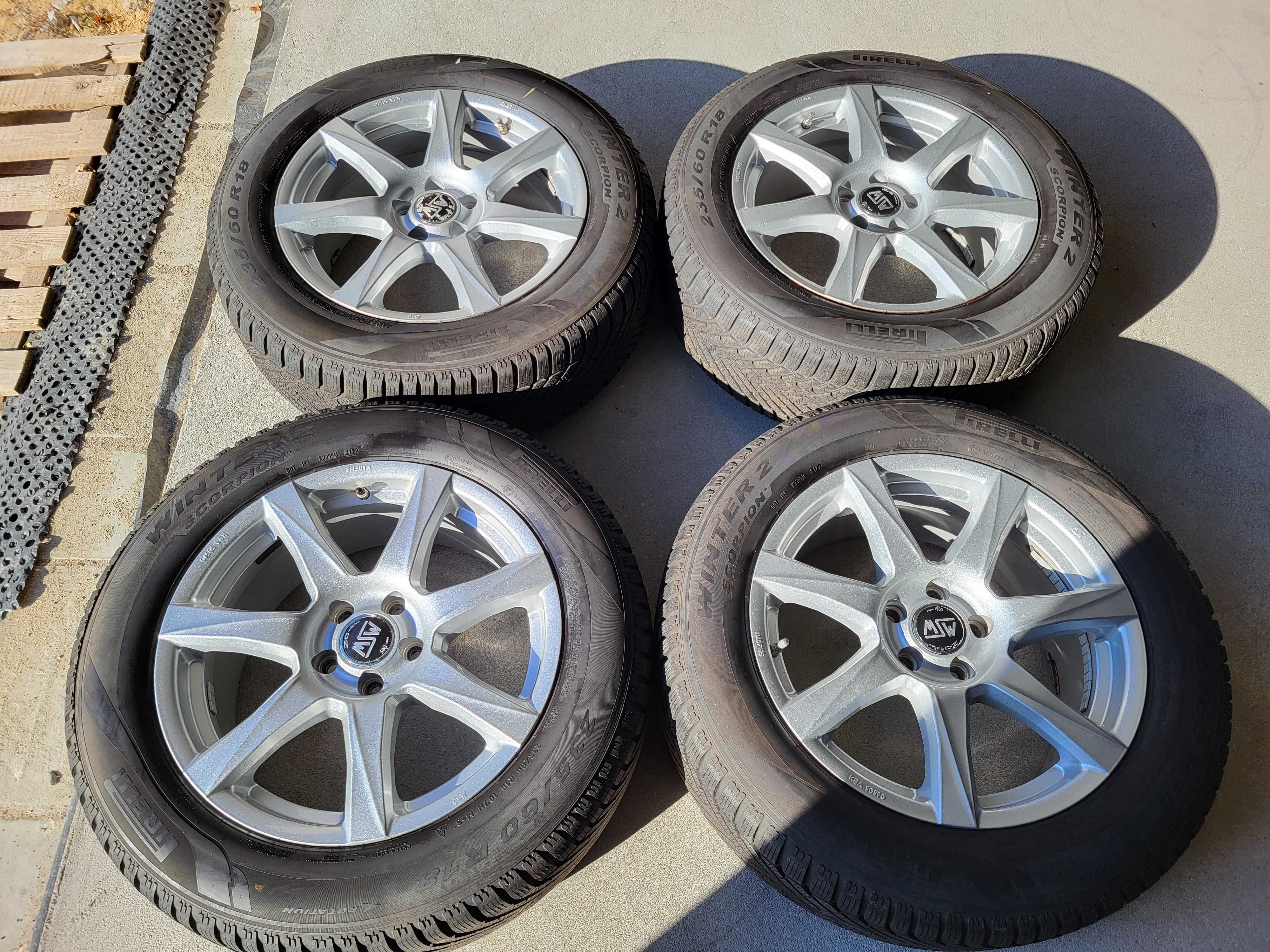 [k80] Koła zimowe 18 Cali 5x112 Pirelli 235/60/18 6mm 22r