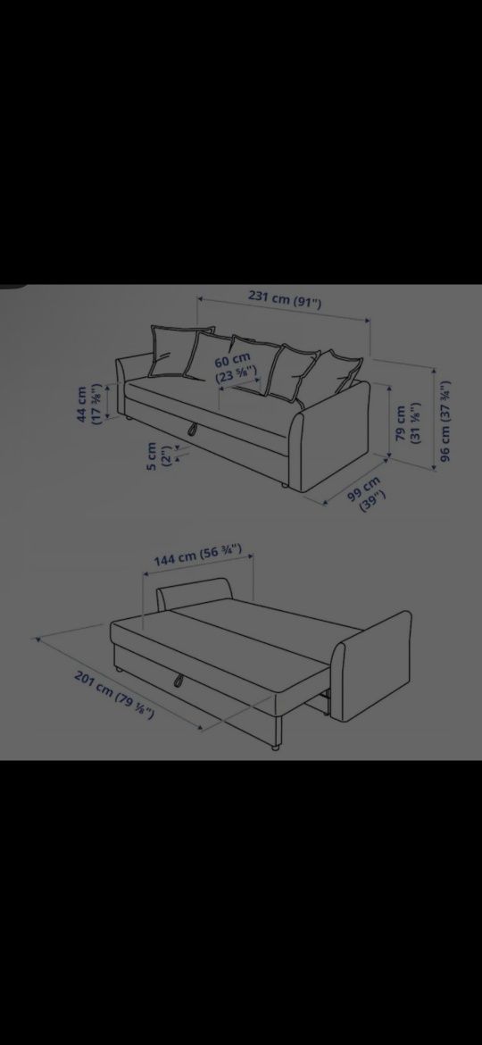 Sofa rozkładana jak nowa