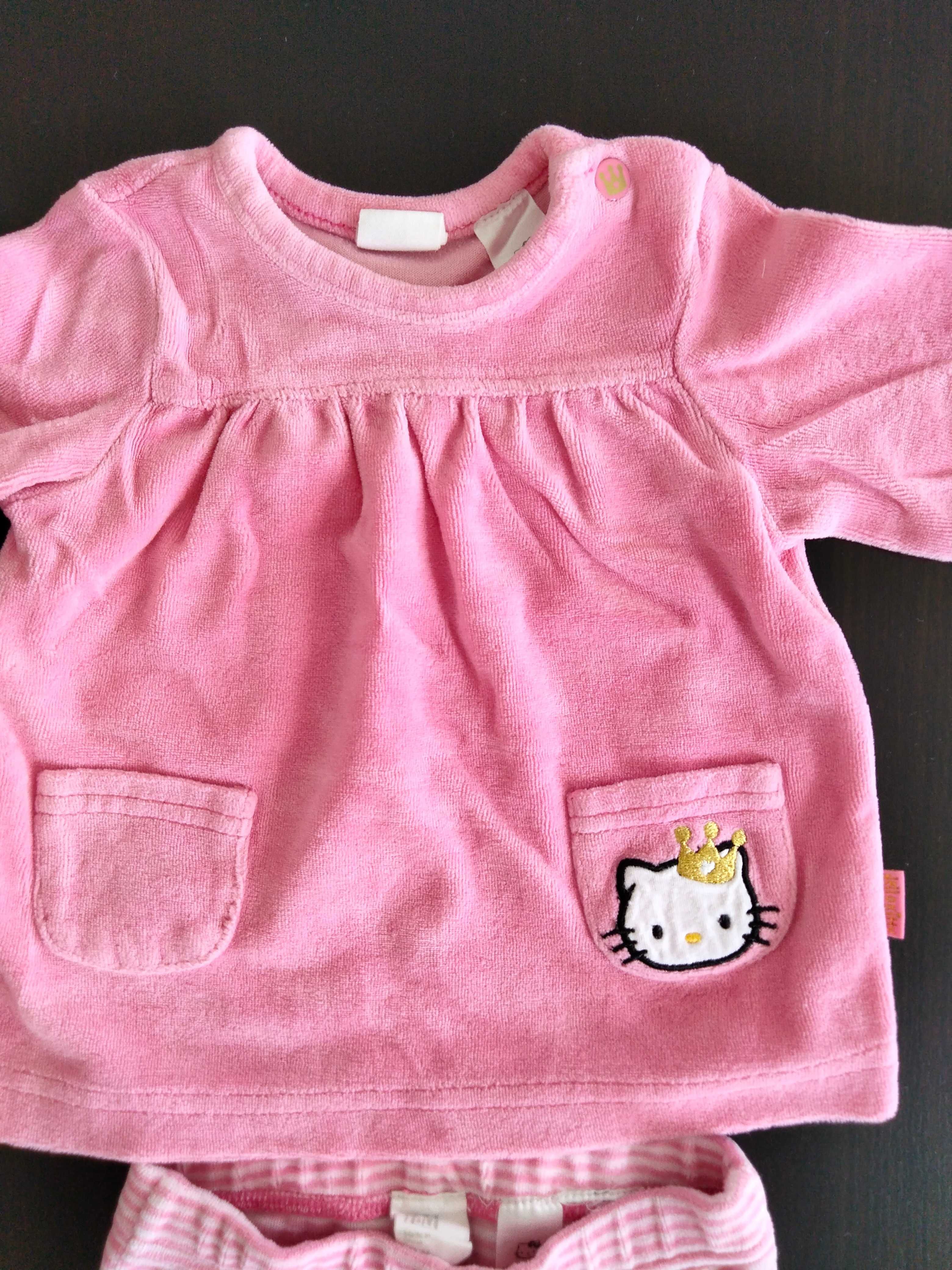 Dresik welurowy H&M Hello Kitty rozm. 62 stan idealny