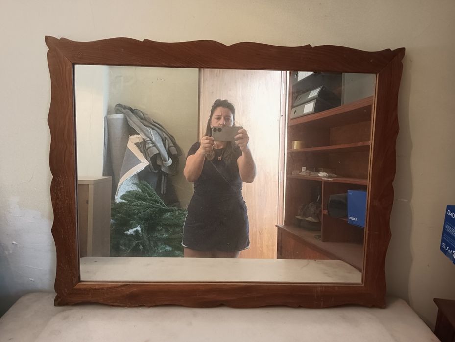 Espelho antigo madeira