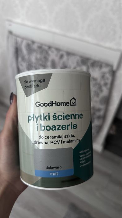 Farba do płytek płytki ścienne i boazeria szara GoodHome