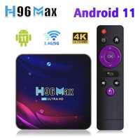 Смарт ТВ приставка H96 MAX 4K ultra HD Android 11 4/64 GB