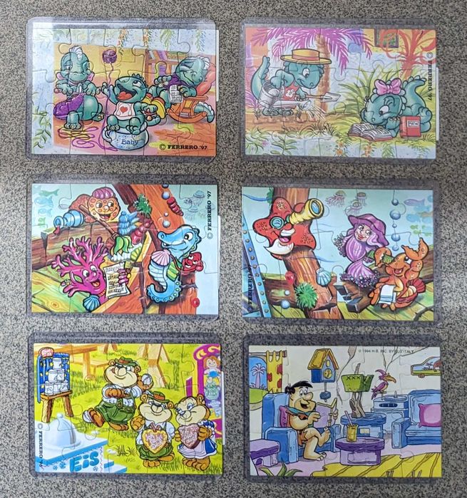 Пазлы Kinder с вкладышами (6 штук)