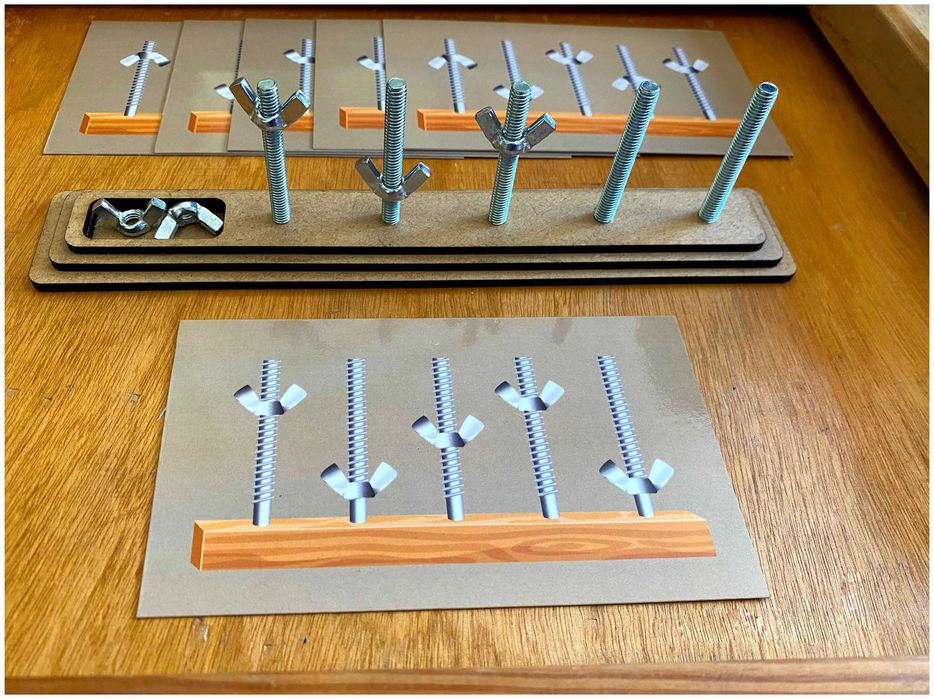 Jogo parafusos Montessori