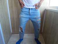 Чоловічі стильні рвані джинси