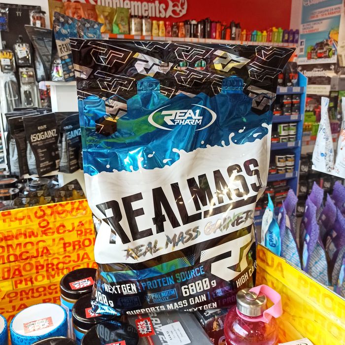 Real Pharm Real Mass 6800g Gainer Węglowodany Białko PRZECENA