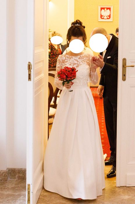 Suknia szczęścia – zachwycająca na ciele, klasyczna, KIESZENIE, r. 36