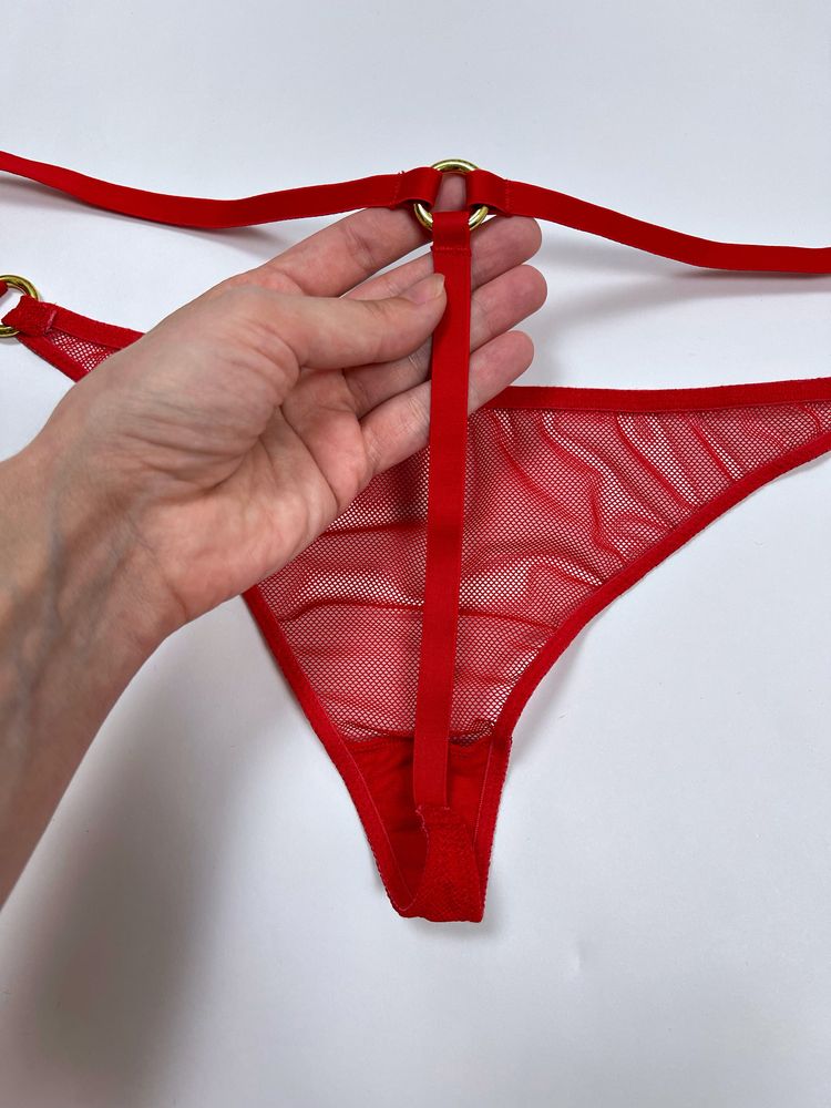 Червоні сітчасті труси стрінги XL Agent Provocateur оригінал