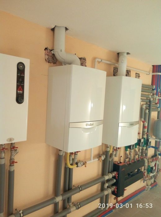 Установка Монтаж твердотопливных, газовых котлов Систем отопления Тёпл
