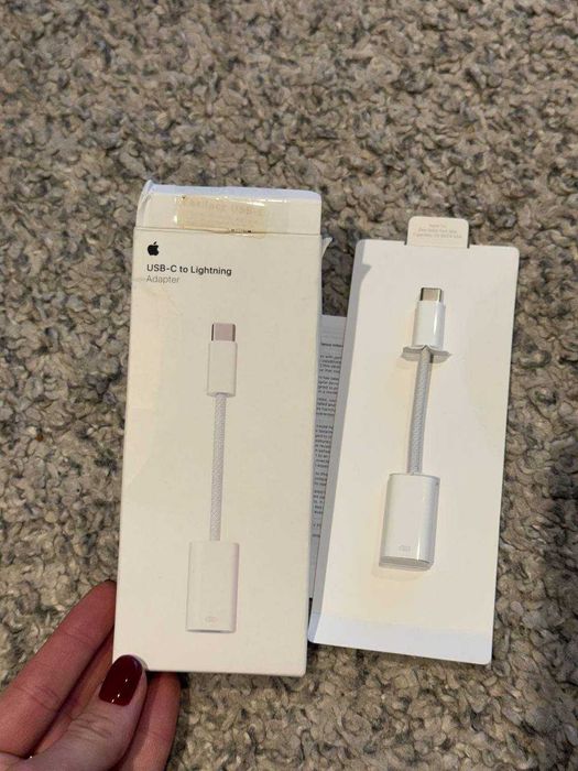 Adapter USB-C x Lightning - biały