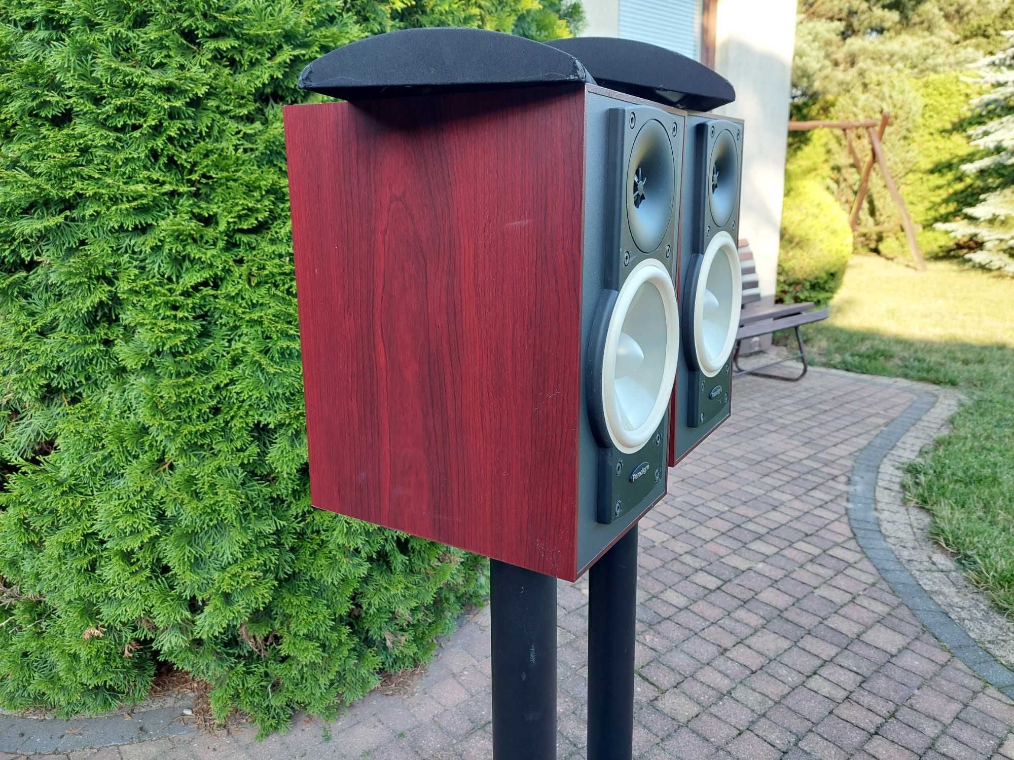 Kolumny Paradigm Monitor ze standami  i kablami kimber kable