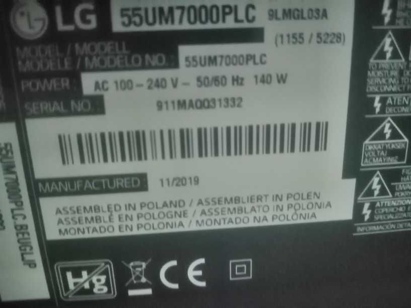 TV LG para peças