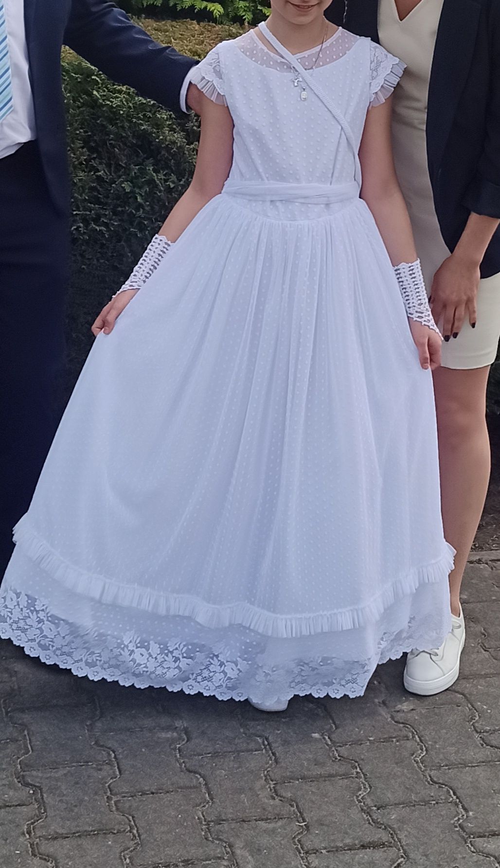 Sukienka komunijna długa 152 biała SLY