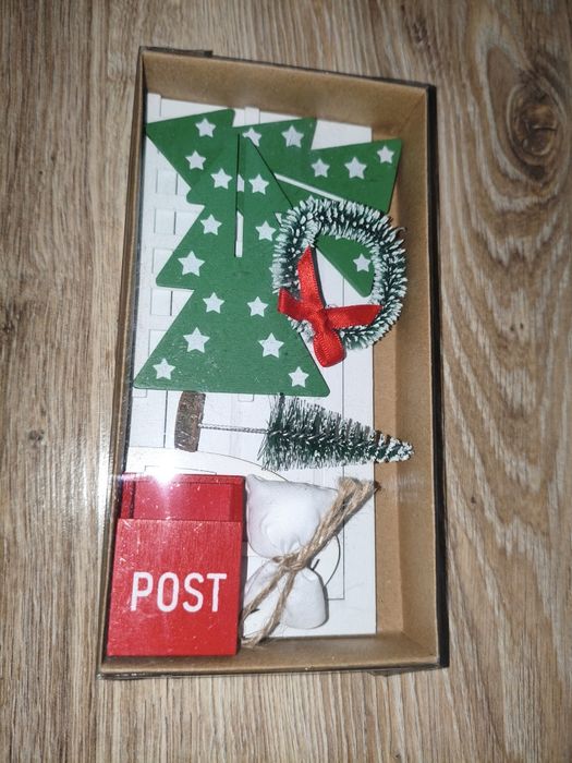 Zestaw DIY elf drzwi wieniec drabina
