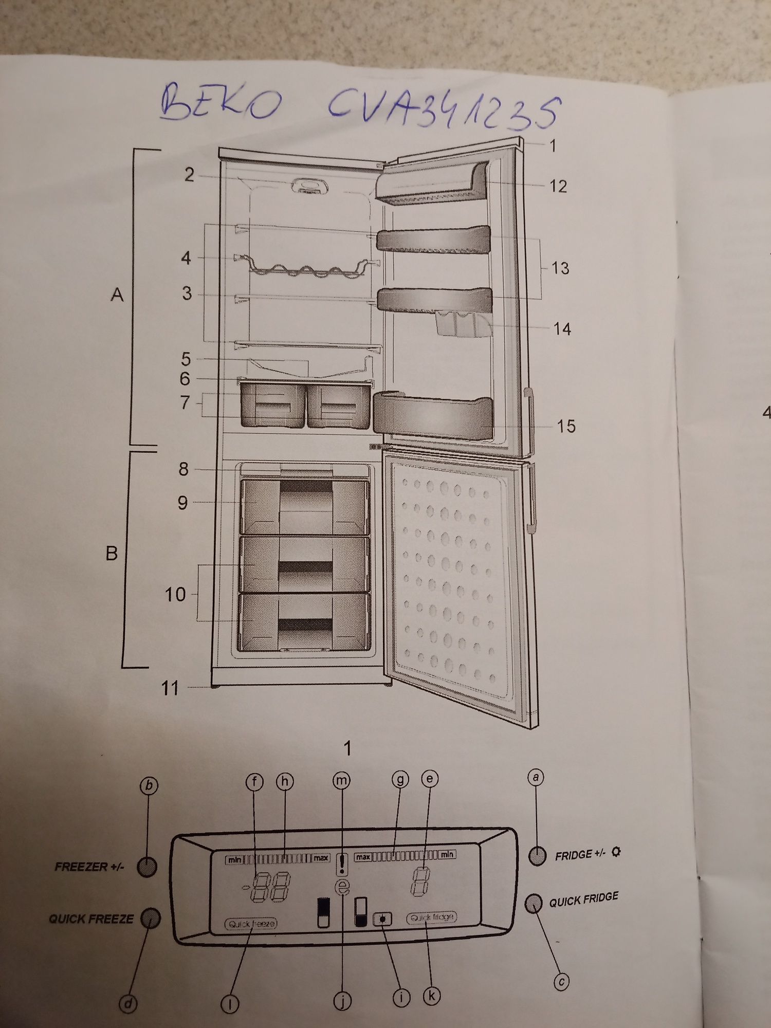 Półki do lodowki Beko CVA34123S