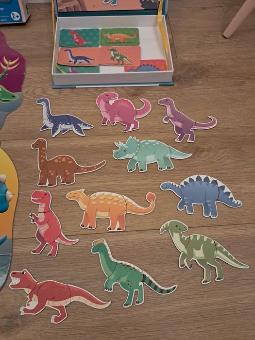 Dinozaury , Układanka magnetyczna + puzzle