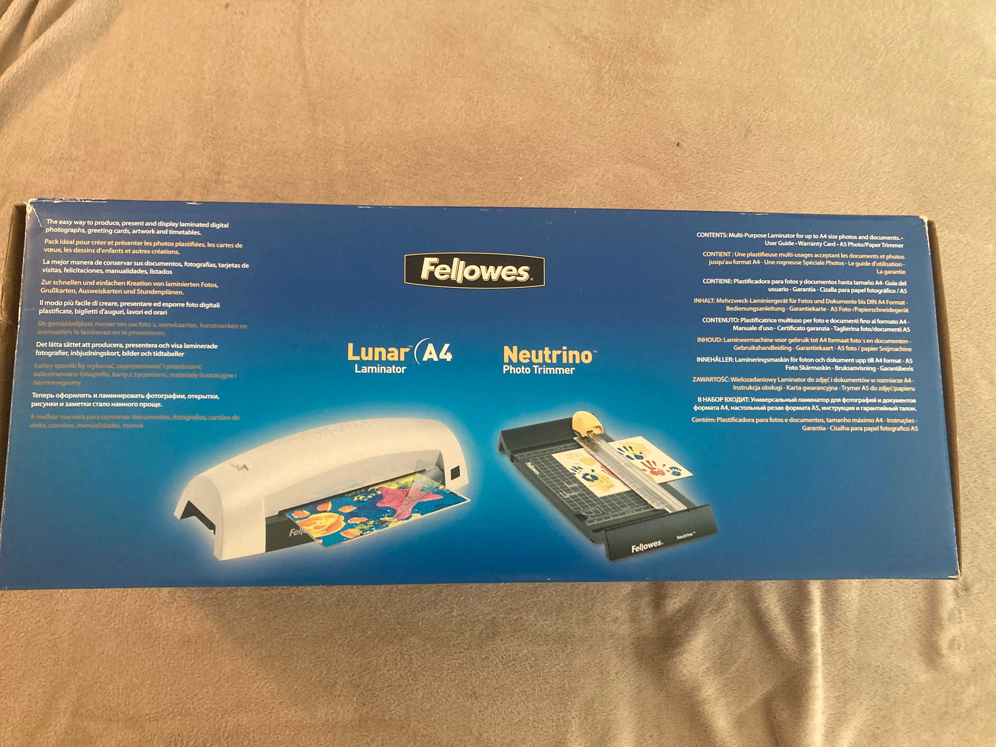 Plastificadora A4 a Quente Fellowes Lunar + Guilhotina