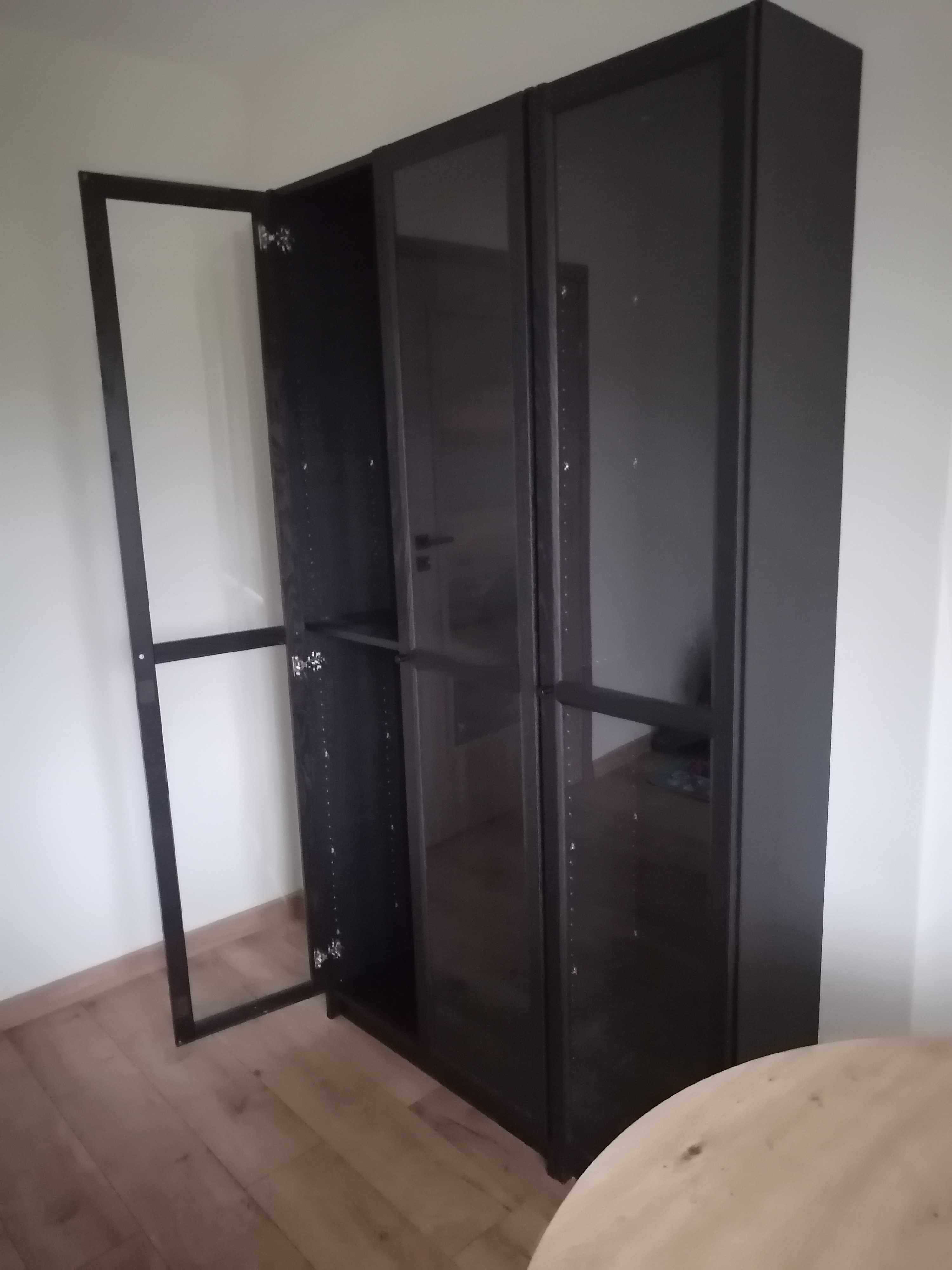 Witryna przeszklona, ikea billy oxberg czarna, jak nowa!