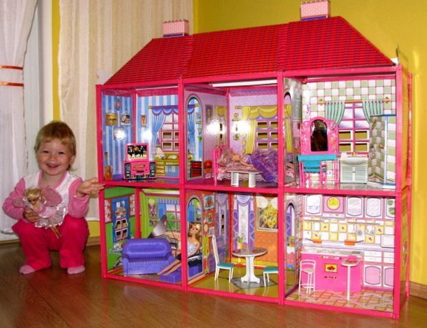 DOMEK dla Lalek Barbie Szafa DOM Kuchnia Sklep Pokój Stół Meble DZIECI