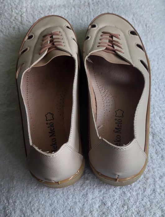 Beżowe ecru espadryle rozmiar 38