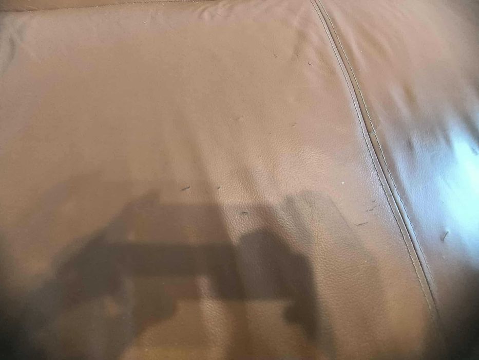 Kanapa skórzana brązowa