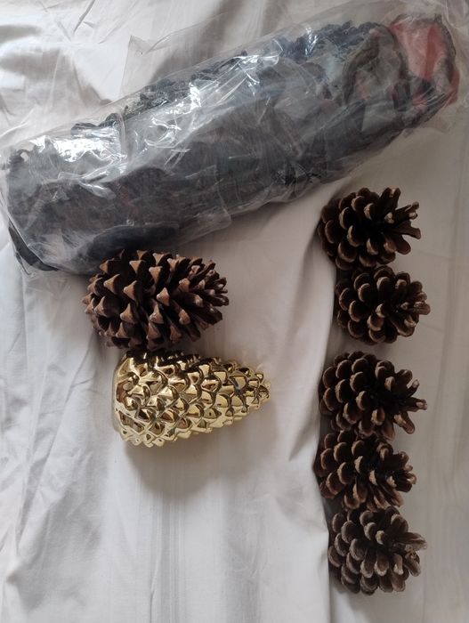 Zestaw BN Sznur światełek LED śnieżnobiały kolor światła 19 m+ szyszki