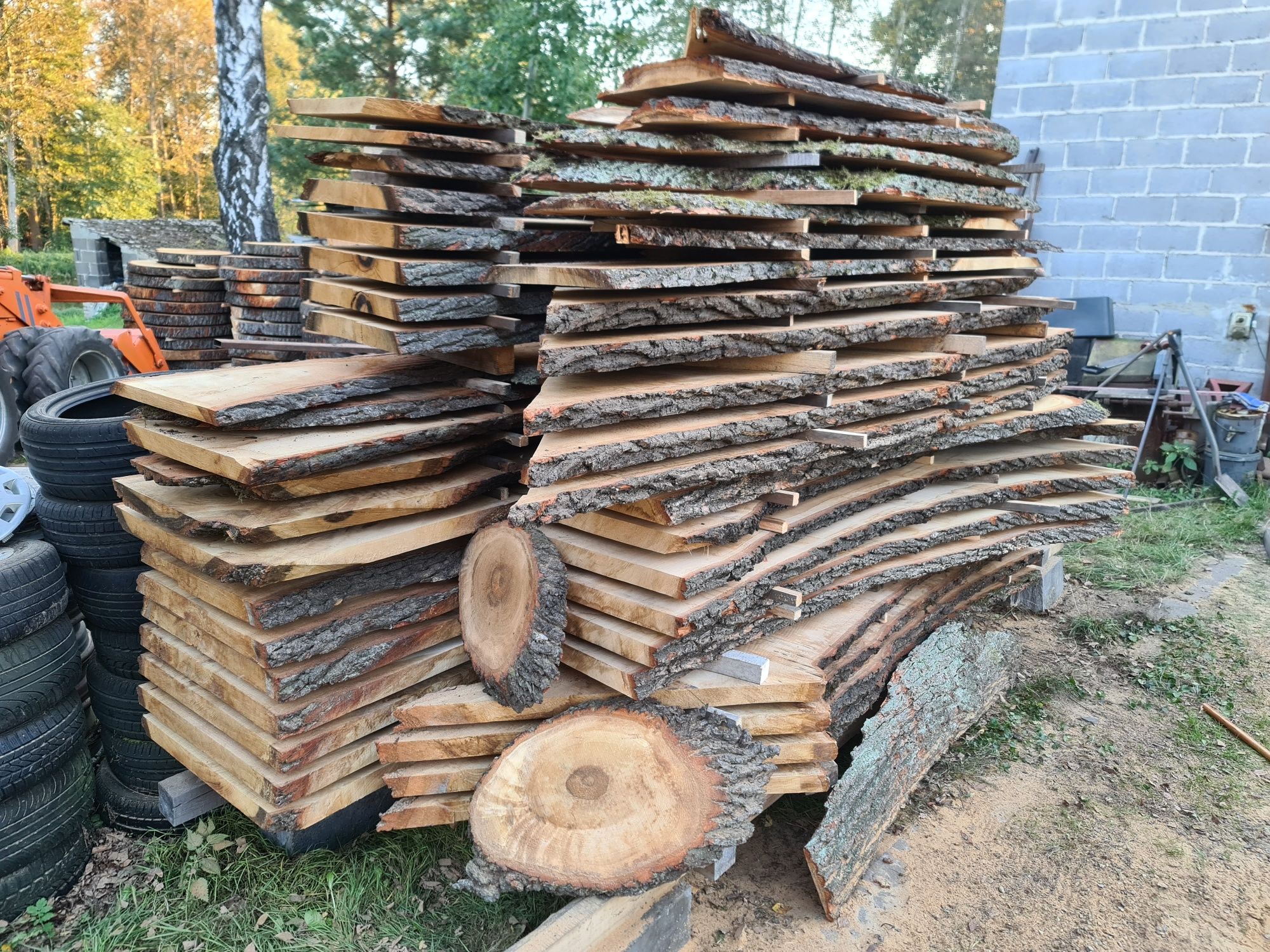 Sprzedam plastry dębowe, bale dębowe.