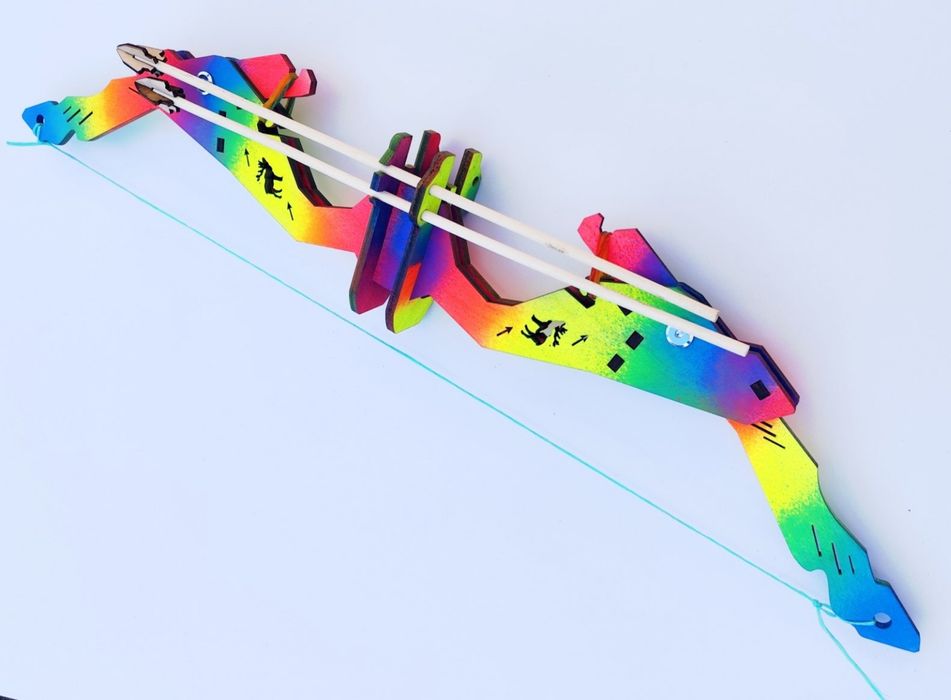 Блочний лук, дерев'яний арбалет, дитяча іграшка,іграшкова зброя