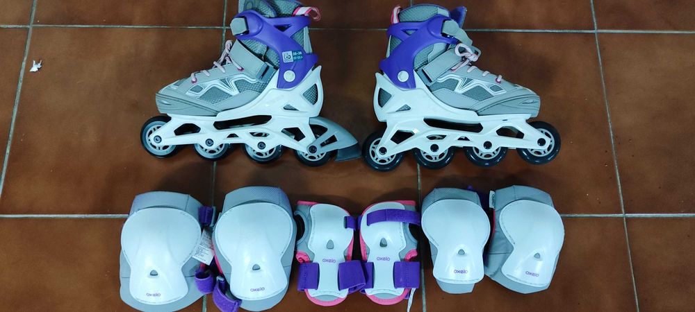 Patins em linha extensíveis - Decathlon (Oxelo)