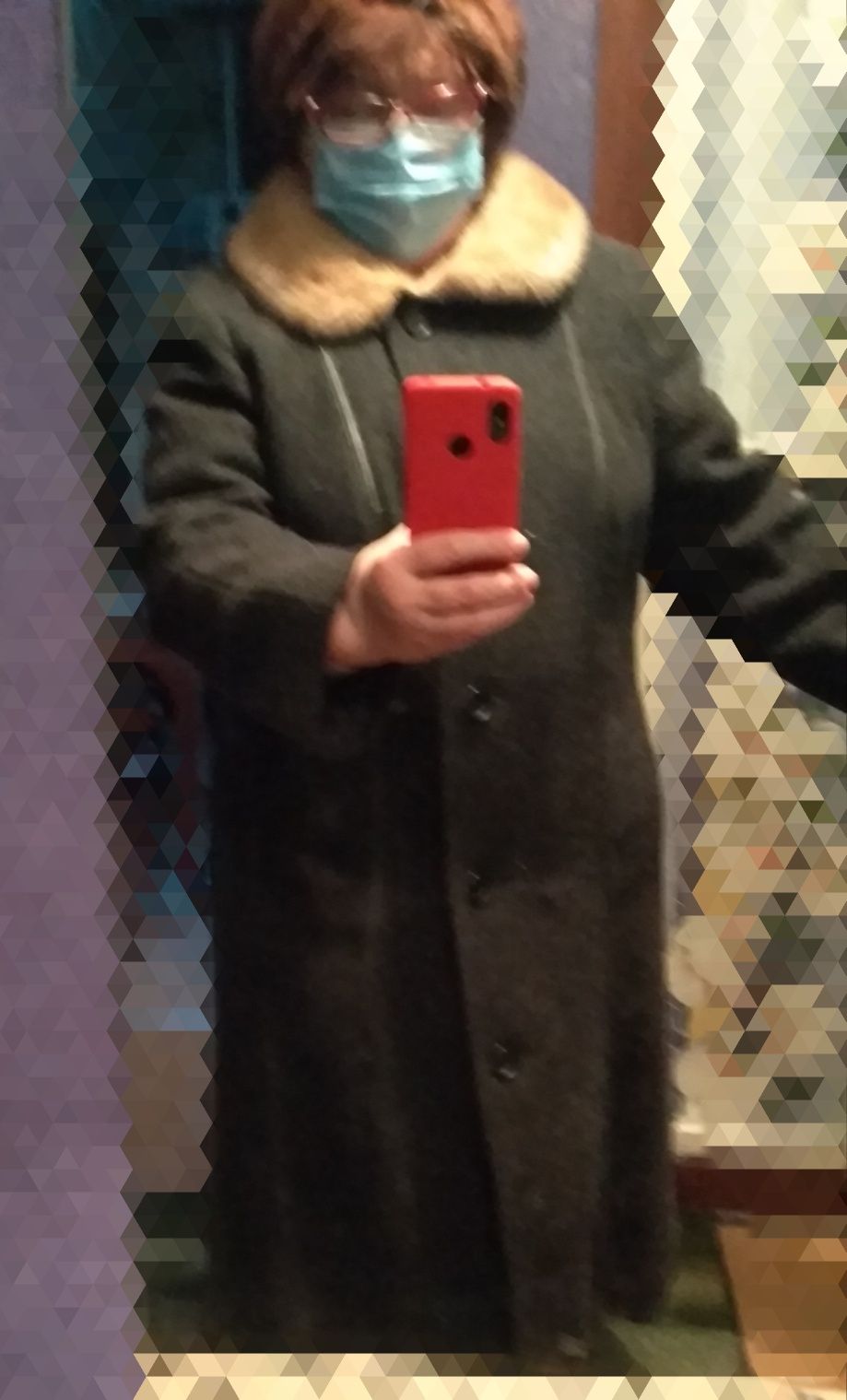Пальто драповое зимнее