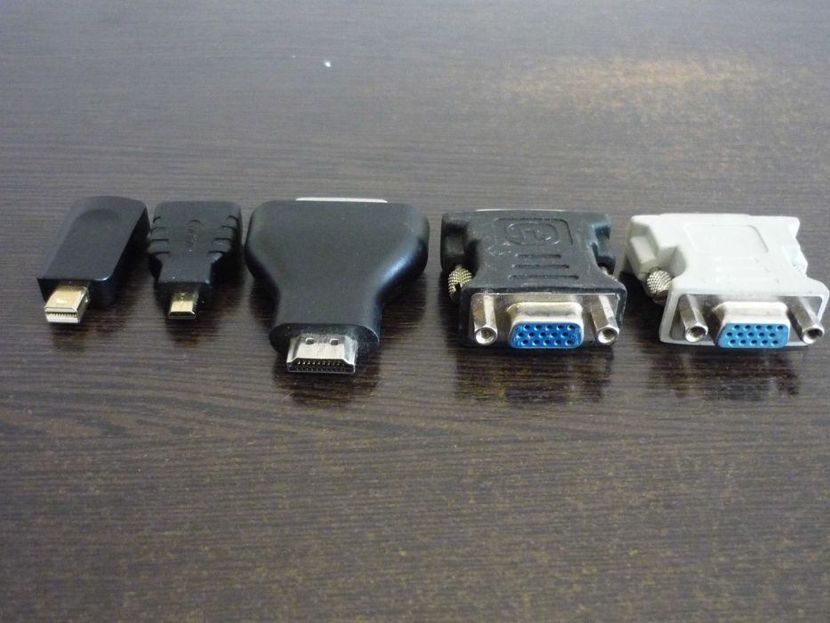Перехідники/адаптери DVI,HDMI,Tape-C,miniDP,VGA,RJ45 LAN