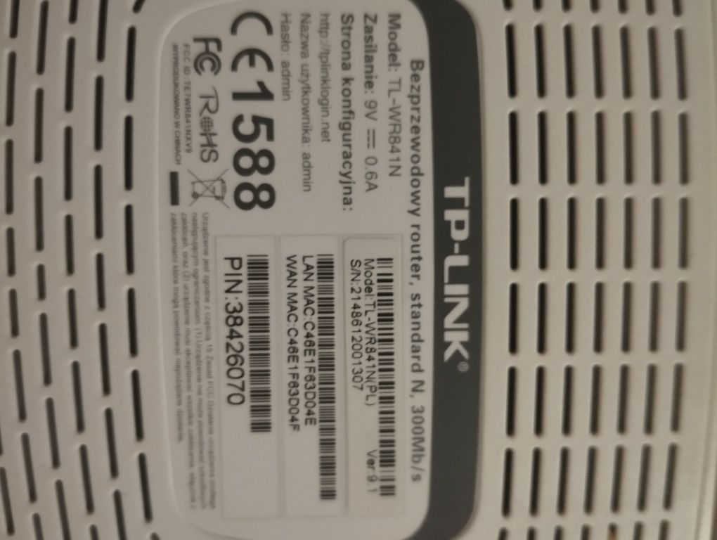 Router tp link tr-wr841n