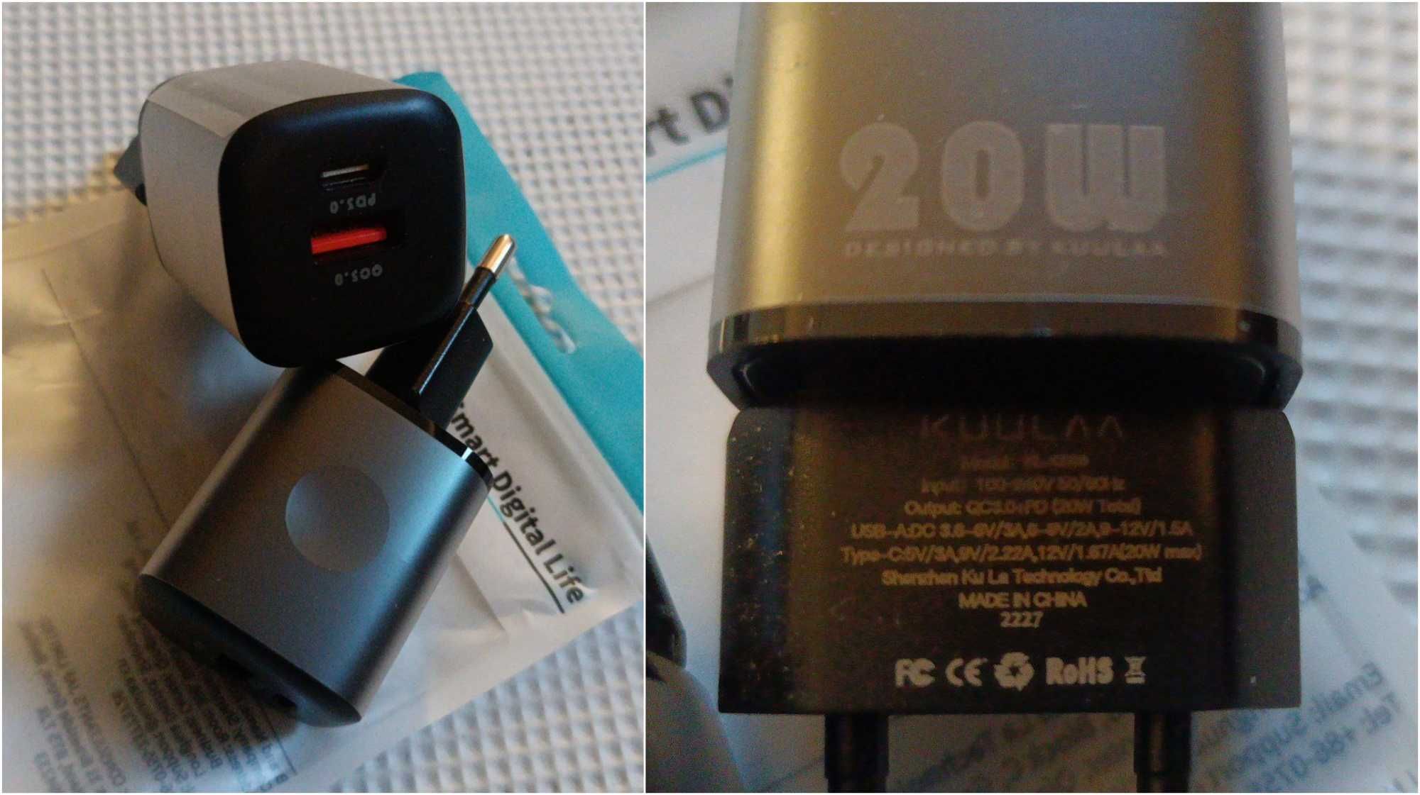 ⫸ KUULAA 20W • Быстрая зарядка QC3.0 1 -2 USB • Amazon