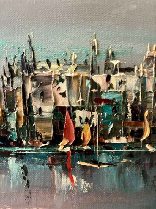 Niesamowity sygnowany Obraz olejny na płótnie Wenecja Gerold Eggert
