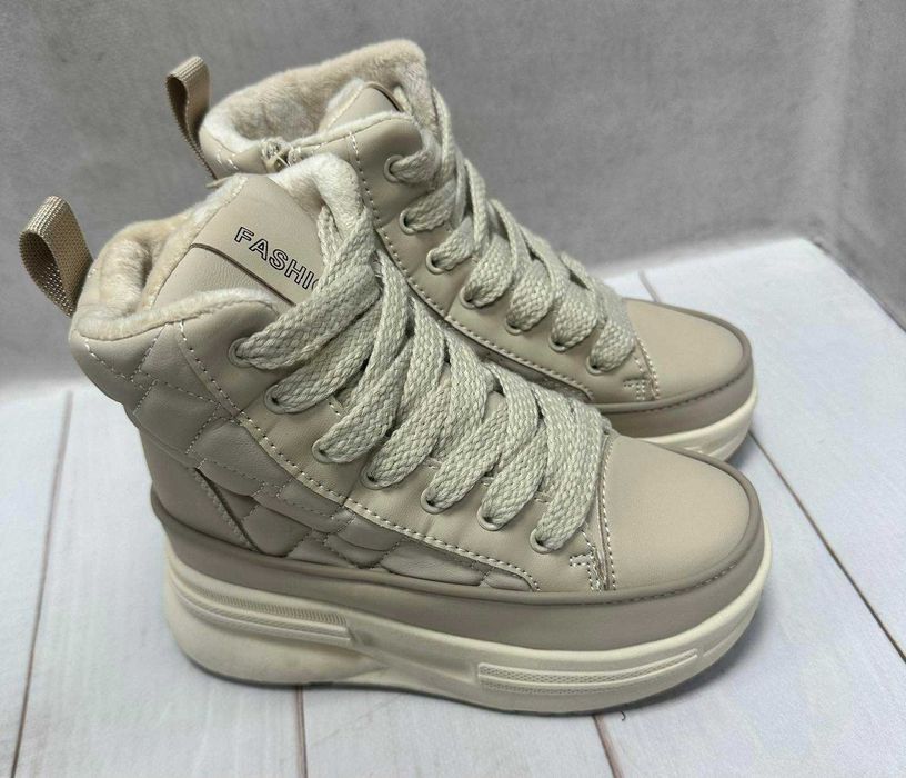 Зимові чоботи для дівчаток дутики Jong Golf  молочні 35 21,5 см