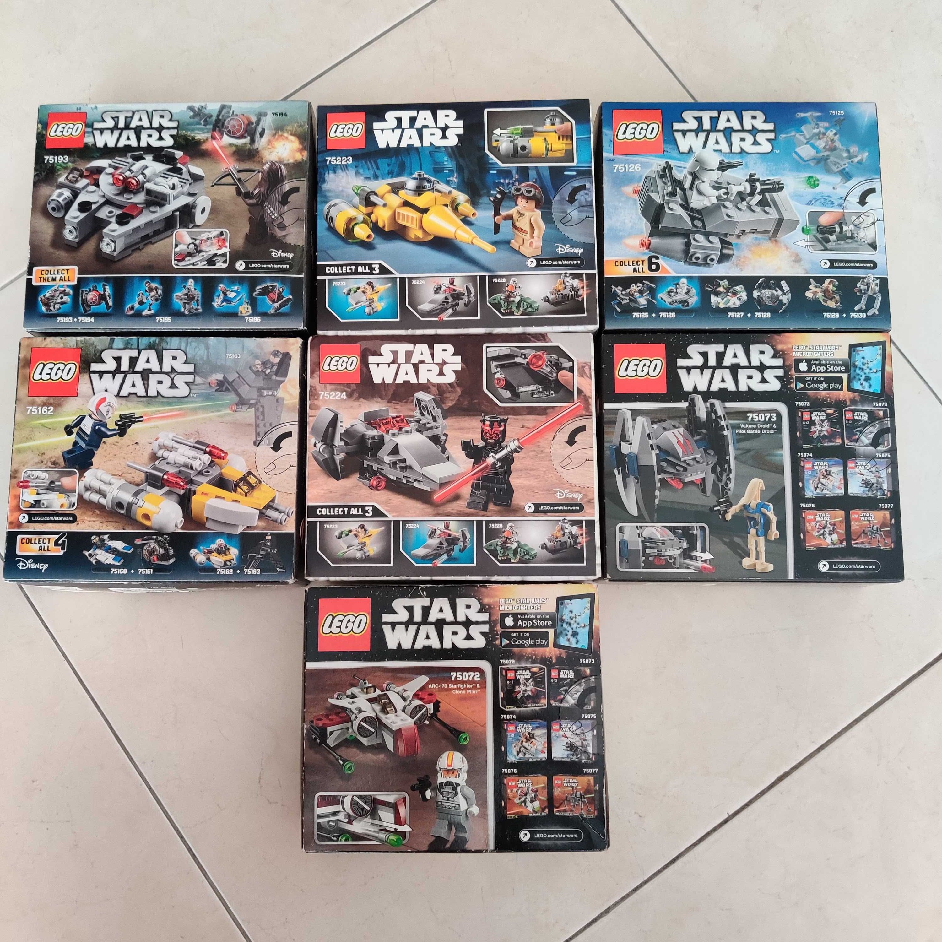 Vários Legos Microfighter novos selados da Star Wars