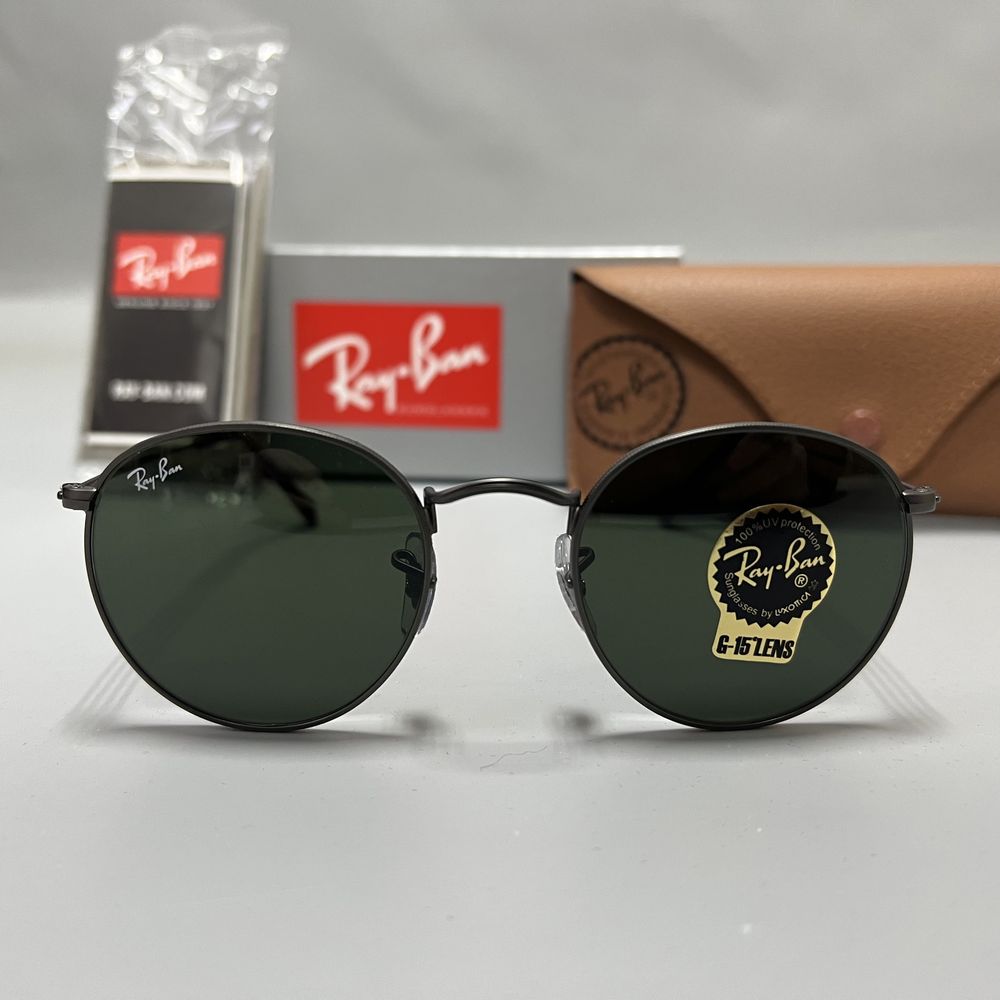 Ray Ban Round Black оригинал новые солнцезащитные очки (NEW) (UNISEX)