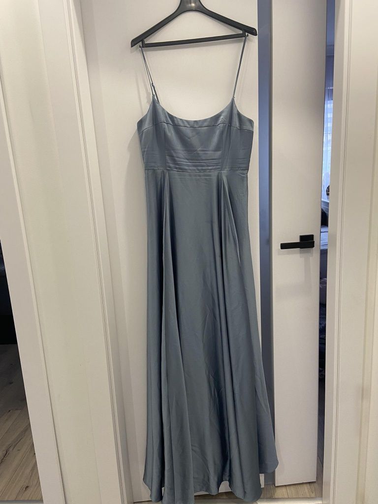 Długa satynowa sukienka ASOS rozmiar 42