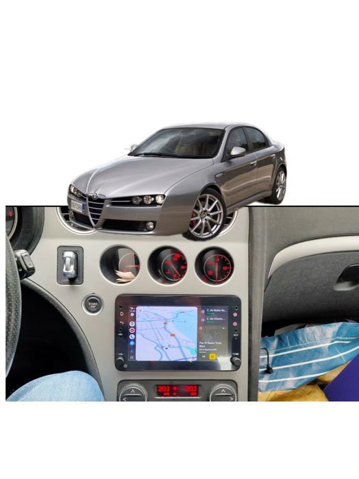 Rádio Android 13 com GPS Alfa Romeo 159,Brera, Sportwagon (Artigo Novo