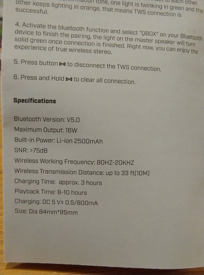 Głośnik bluetooth 16W QBOX