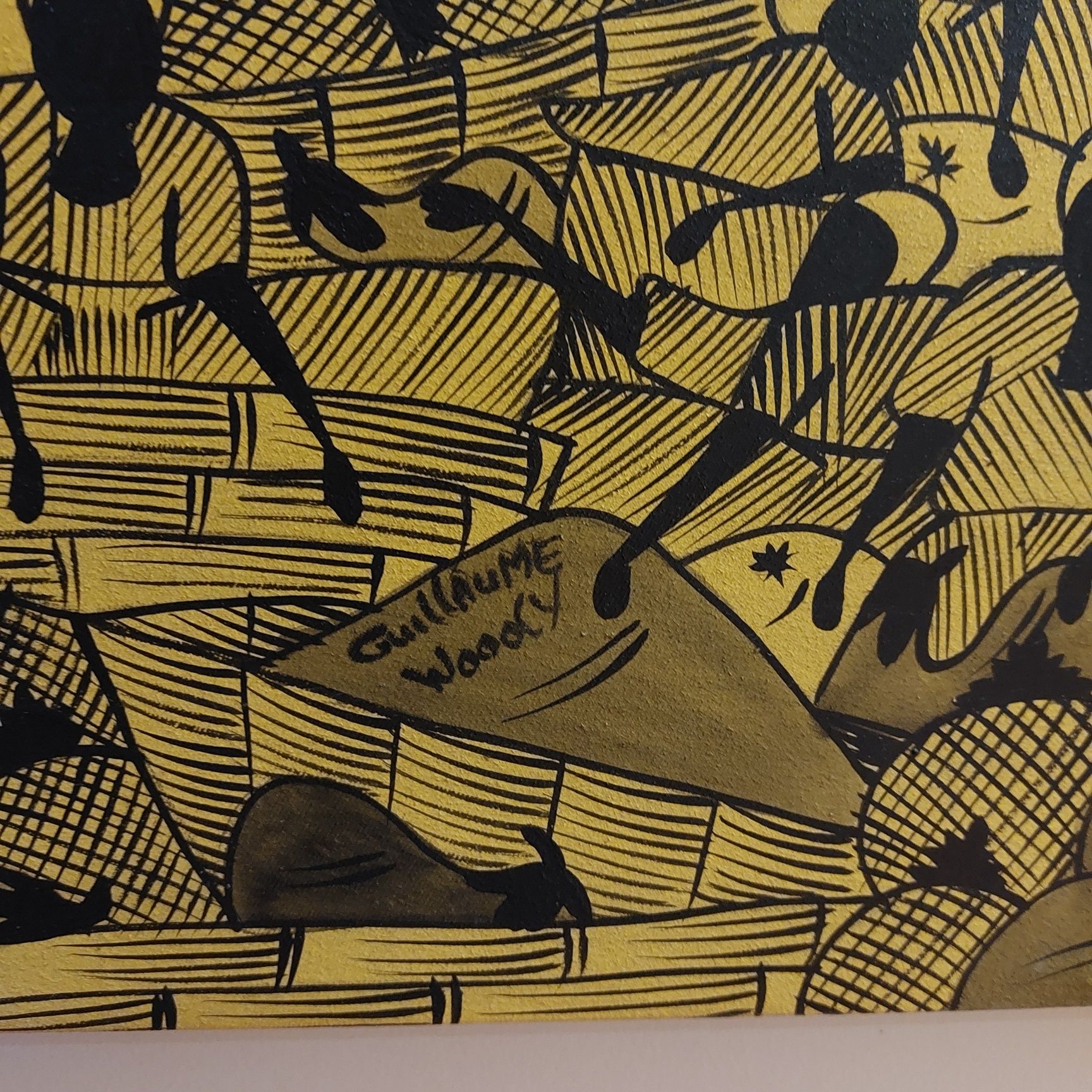 Quadro africano pintado à  mão