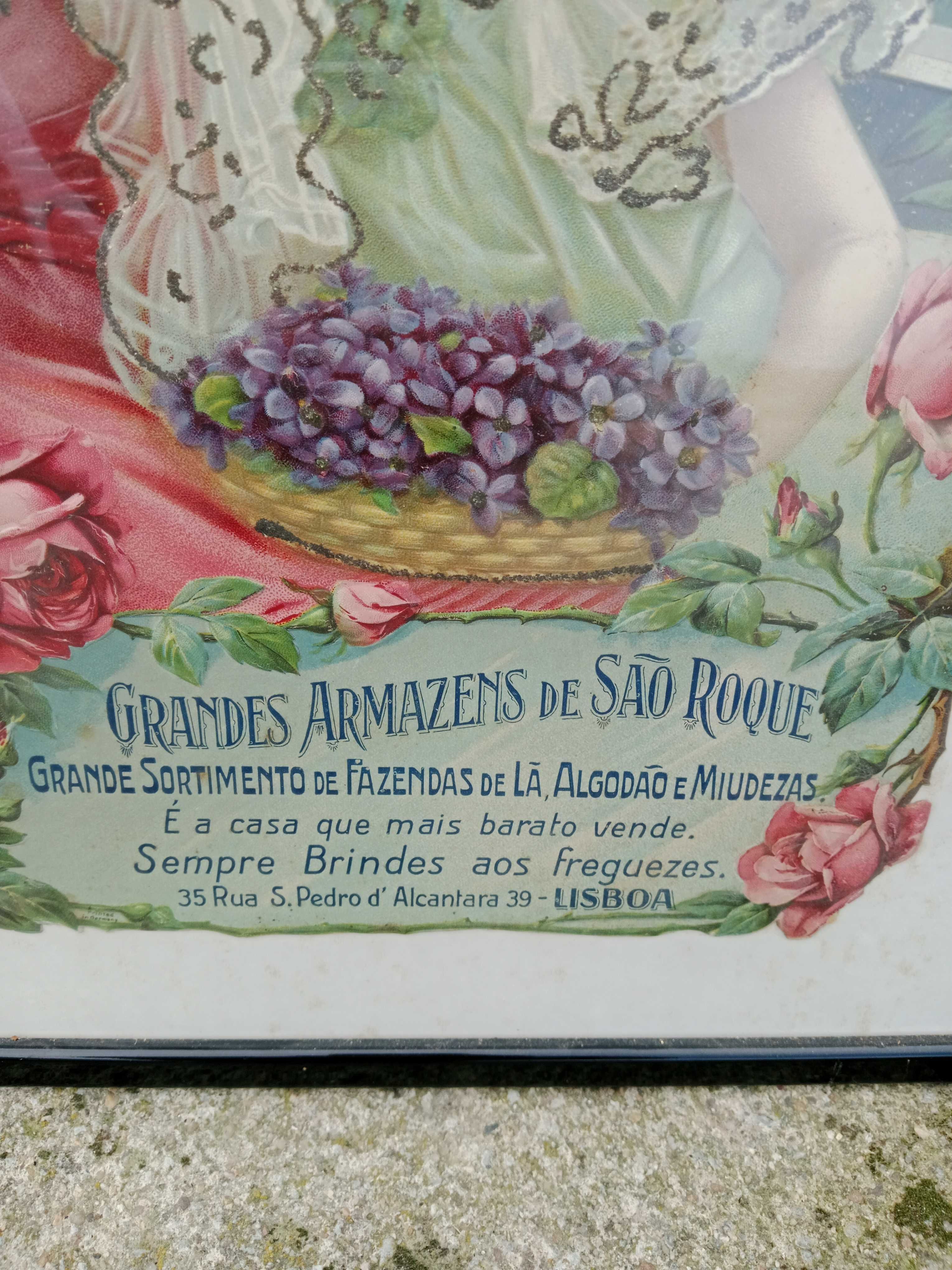 Maravilhosa Publicidade cartonada dos Grandes Armazéns de São Roque