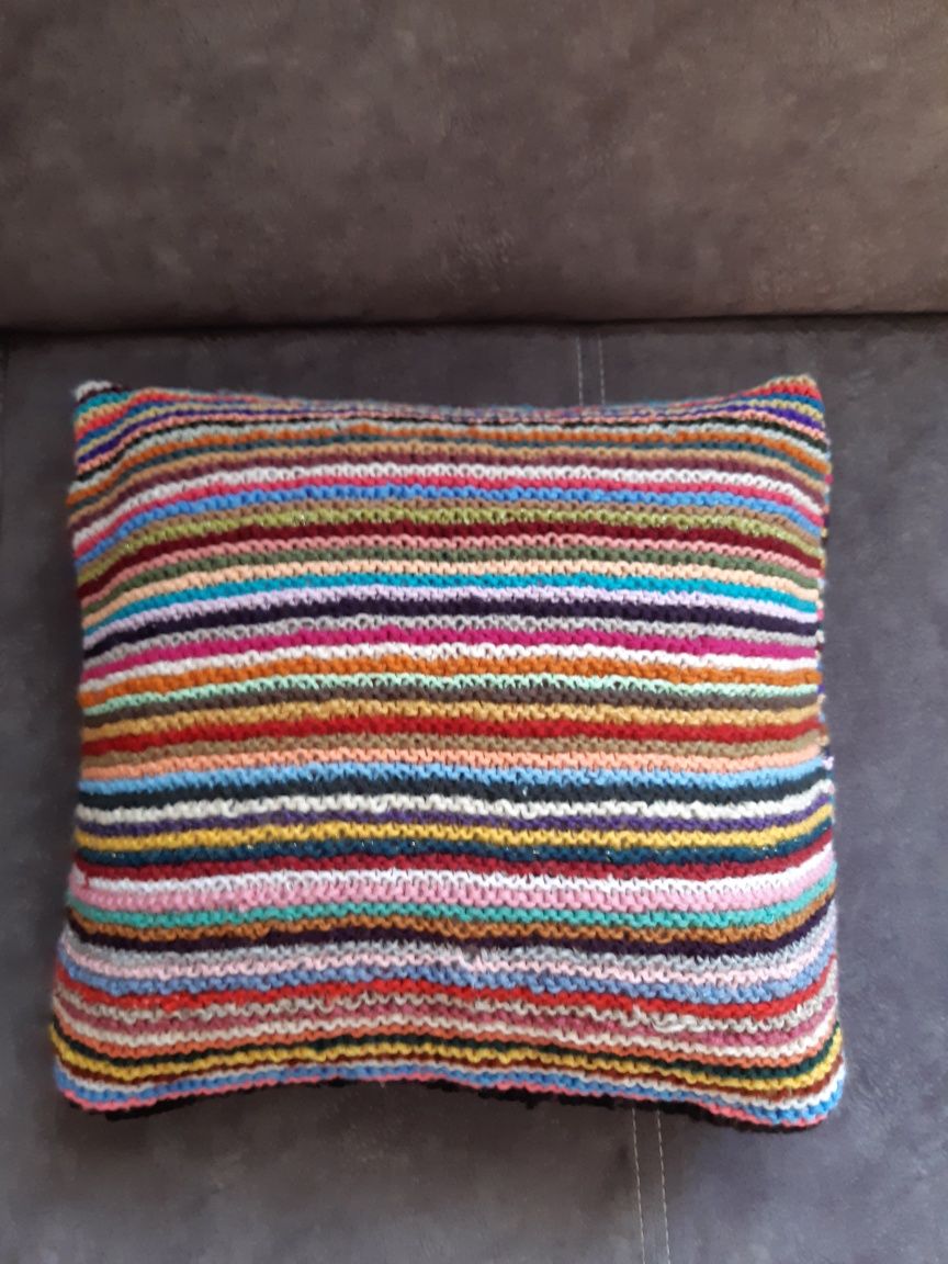Poszewka włóczkowa 40x40 handmade