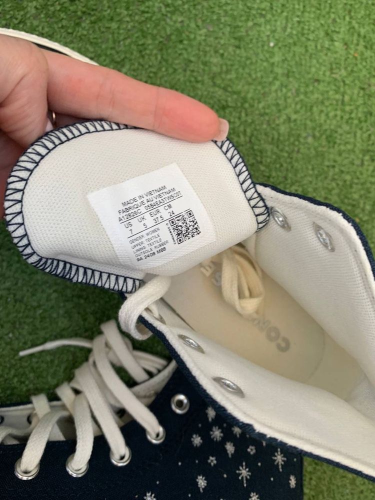 Converse  высокие кеды 24-24,5 см