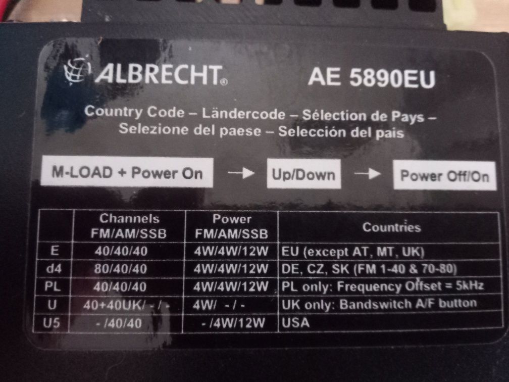 Albrecht AE-5890EU Radiotelefon radio cb