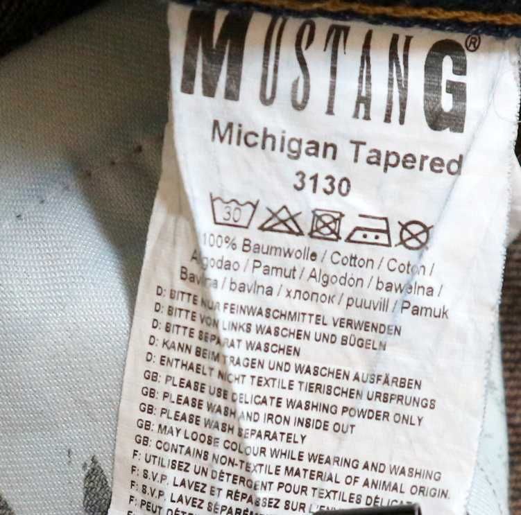 Mustang Michigan Tapered spodnie jeansy W31 L30 pas 2 x 42 cm