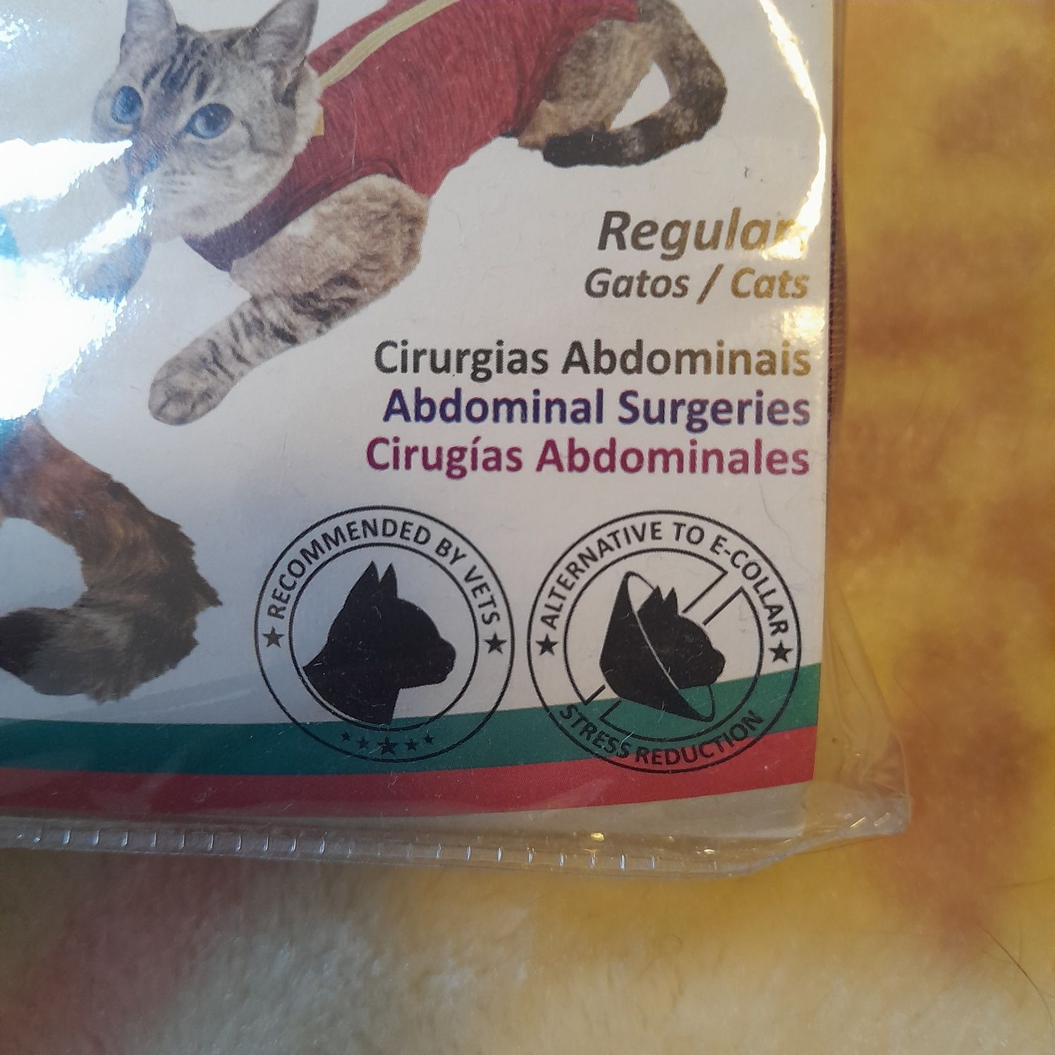 Roupa gato pós Cirúrgica tam 3-3.8kg