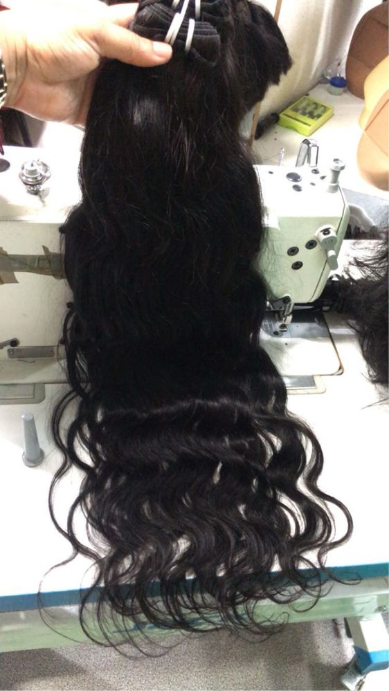 Cabelo huma ondulado cumprido 65cm