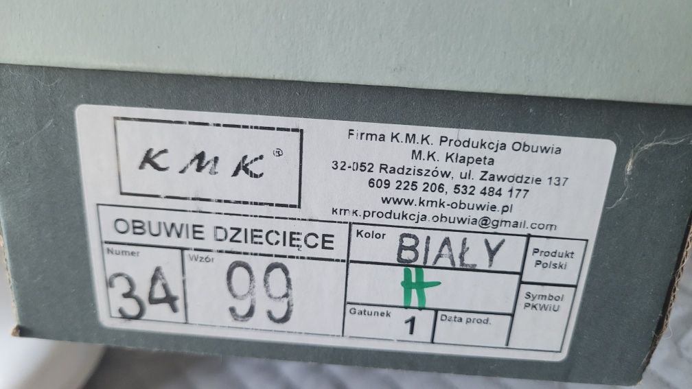 Buty komunijne KMK rozmiar 34