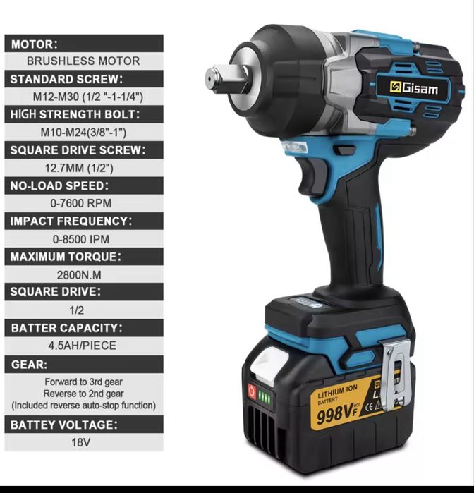 Klucz udarowy 2800 Nm